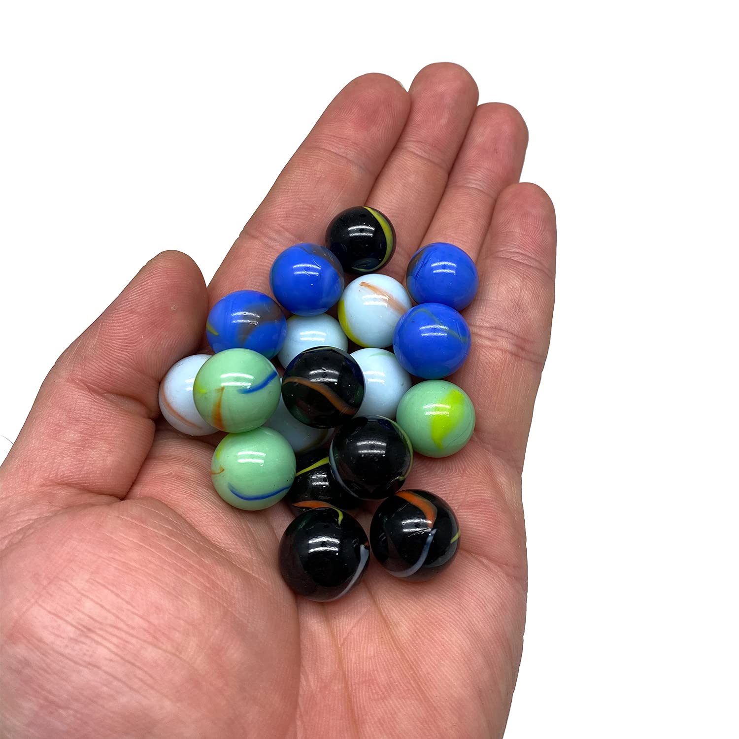 Amazon | 大理石ゲーム用 ガラスビー玉 0.63インチ 4色 60個 | ビー玉